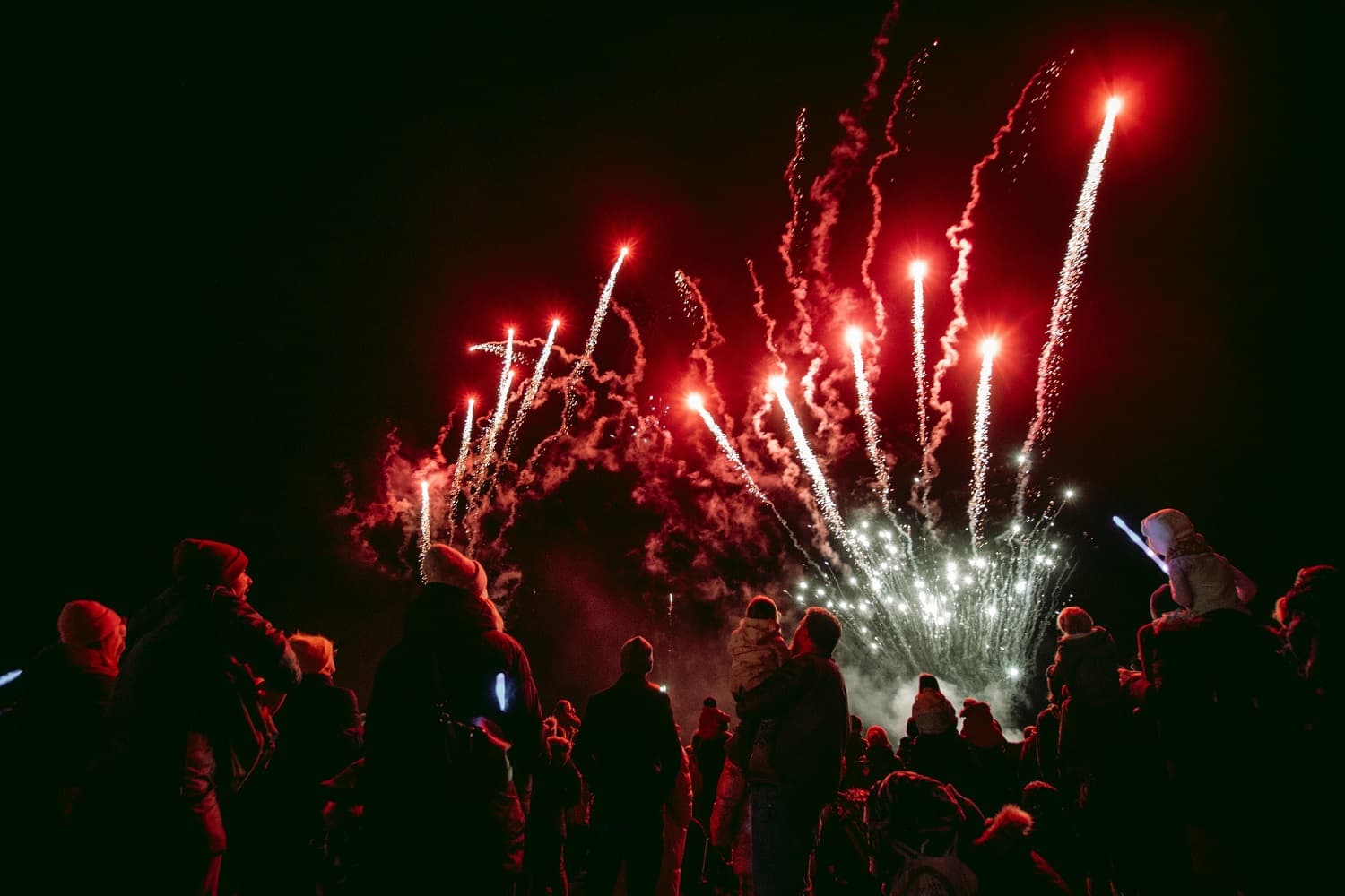 Twilight firework display